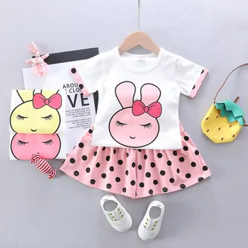 Baby Girls Short Sleeve Clothes Set Cotton Tshirt Hakama Two-piece Sets Cartoon O-neck Casual Toddler Baby Girl Summer Clothing
Baby Girls Short Sleeve Clothes Set Cotton Tshirt Hakama Two-piece Sets Cartoon O-neck Casual Toddler Baby Girl Summer Clothing