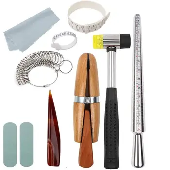 11Pcs Metal Mandrel Finger Sizing Guage Jewelers Hammer Ring Clamps Tools Kit
11Pcs Metal Mandrel Finger Sizing Guage Jewelers Hammer Ring Clamps Tools Kit