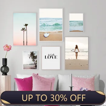 Summer Tropical Decoration Picture Scandinavian Ocean Beach Poster Palm Tree Print Scenery Wall Art Canvas Painting Home Decor
Summer Tropical Decoration Picture Scandinavian Ocean Beach Poster Palm Tree Print Scenery Wall Art Canvas Painting Home Decor