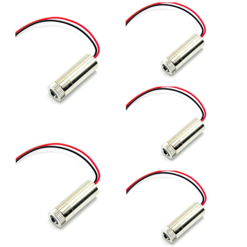 

Focusable Red Laser Diode Module 650nm 5mW 3-5V Red Laser Line Shape wIth Driver (5pcs)