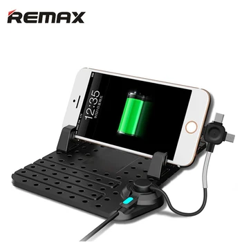 

Remax Car phone Holder Adjustable Bracket 3 in1 Magnetic Connector Charging cable For iPhone 5s 6S 7 8plus xiaomi Samsung Mounts