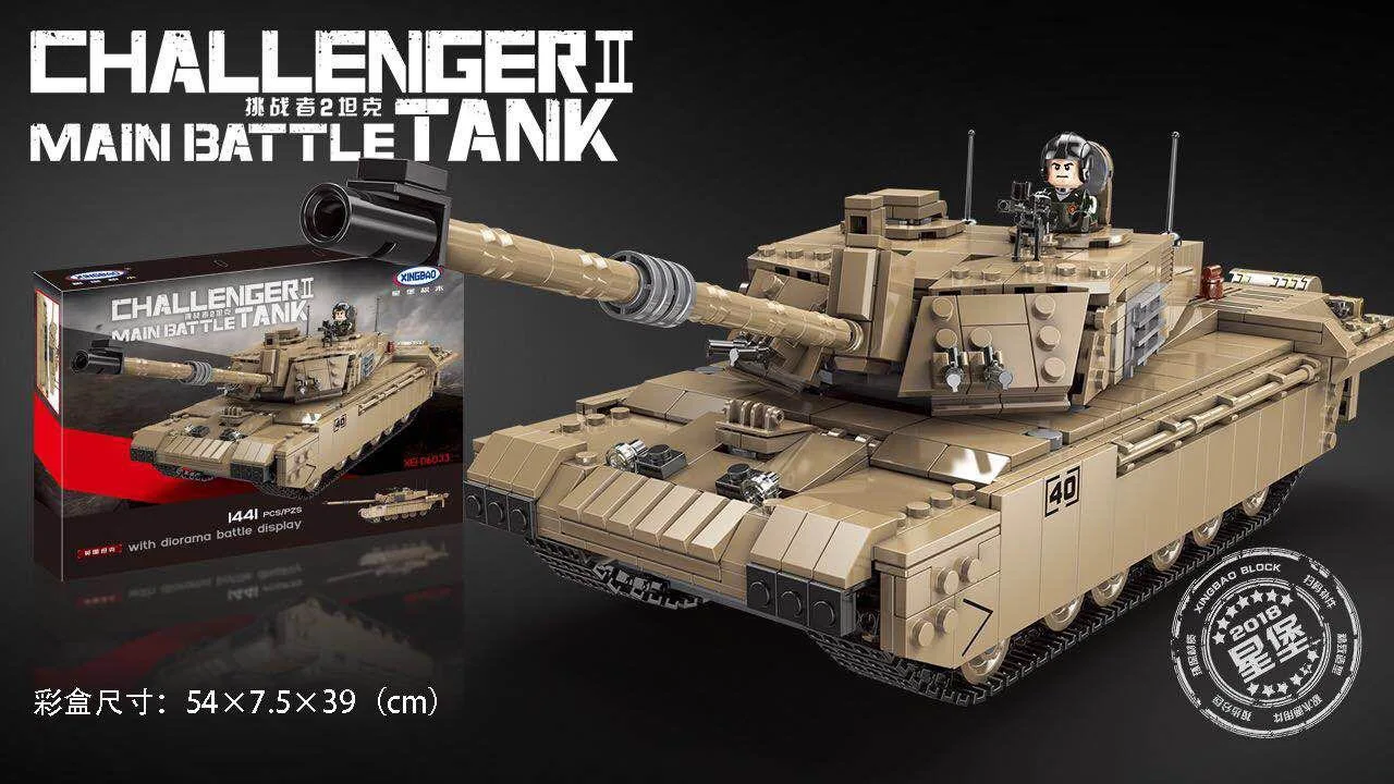 XINGBAO Xb-06033 Challenger 2 Tank Model Small Particles Military Building Blocks Assembled Educational Toy
XINGBAO Xb-06033 Challenger 2 Tank Model Small Particles Military Building Blocks Assembled Educational Toy