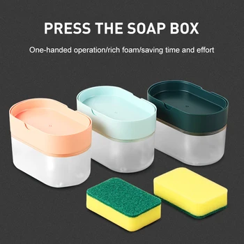 Soap Pump Dispenser with Sponge Holder Cleaning Liquid Dispenser Container Manual Press Soap Organizer Kitchen Cleaner Tool
Soap Pump Dispenser with Sponge Holder Cleaning Liquid Dispenser Container Manual Press Soap Organizer Kitchen Cleaner Tool