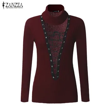 ZANZEA Women's Sweaters Sexy Lace Up Knitted Tops Pullovers 2020 Autumn New Fashion Long Sleeve Hollow Out Knitwear Pull Femme
ZANZEA Women's Sweaters Sexy Lace Up Knitted Tops Pullovers 2020 Autumn New Fashion Long Sleeve Hollow Out Knitwear Pull Femme