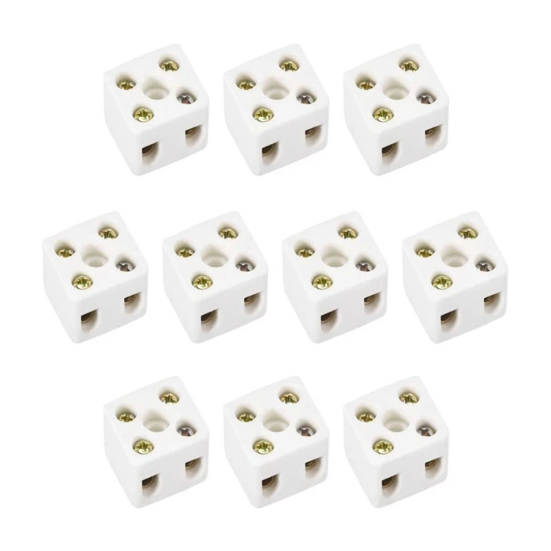 2 Way Ceramic Cable Terminal Blocks High Temp Porcelain Electric Connector 21.5x19.5x14.2mm Motor Terminal Block 10 Pcs
2 Way Ceramic Cable Terminal Blocks High Temp Porcelain Electric Connector 21.5x19.5x14.2mm Motor Terminal Block 10 Pcs