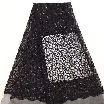 New African Lace Fabric Wedding 2020 High Quality Laces French Nigerian Net Lace Fabric Pure Black Sequin Lace Fabric For Party
New African Lace Fabric Wedding 2020 High Quality Laces French Nigerian Net Lace Fabric Pure Black Sequin Lace Fabric For Party
