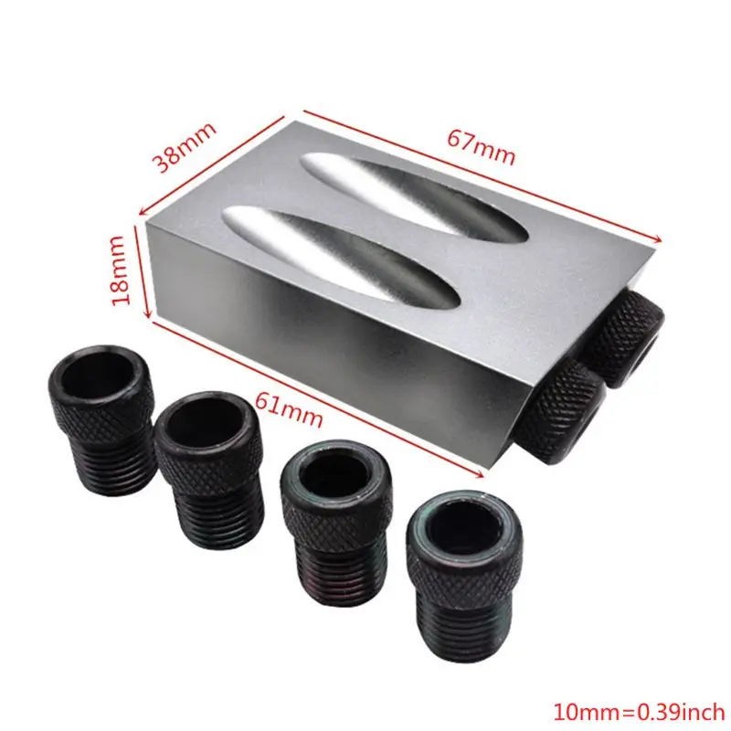 8pcs/set Woodworking Pocket Hole Jig Kit 6/8/10mm 15 Degree Angle Adapter Drill Guide Woodworking Adapter DIY Carpentry Tools
8pcs/set Woodworking Pocket Hole Jig Kit 6/8/10mm 15 Degree Angle Adapter Drill Guide Woodworking Adapter DIY Carpentry Tools