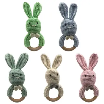 Baby Bunny Ear Teether Wooden Crochet Teething Ring Newborn Sensory Shower Gift N1HB
Baby Bunny Ear Teether Wooden Crochet Teething Ring Newborn Sensory Shower Gift N1HB