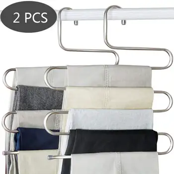 2pcs S Shape Clothes Hangers Multilayer Storage Cloth Hanger Multifunctional Stainless Steel Clothing Towel Storage Cloth Rack
2pcs S Shape Clothes Hangers Multilayer Storage Cloth Hanger Multifunctional Stainless Steel Clothing Towel Storage Cloth Rack