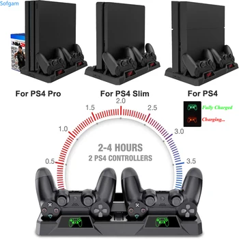 PS4/Pro/Slim Charger Stand Cooler Cooling Fan Controller Fast Charging Dock Games Disc Storage Play Station 4 PS 4 Accessories
PS4/Pro/Slim Charger Stand Cooler Cooling Fan Controller Fast Charging Dock Games Disc Storage Play Station 4 PS 4 Accessories