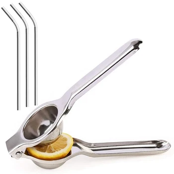 Lemon Lime Stainless Steel Squeezer Press - Large Heavy-Duty Manual Hand Held Citrus Juicer with Reusable Straws
Lemon Lime Stainless Steel Squeezer Press - Large Heavy-Duty Manual Hand Held Citrus Juicer with Reusable Straws