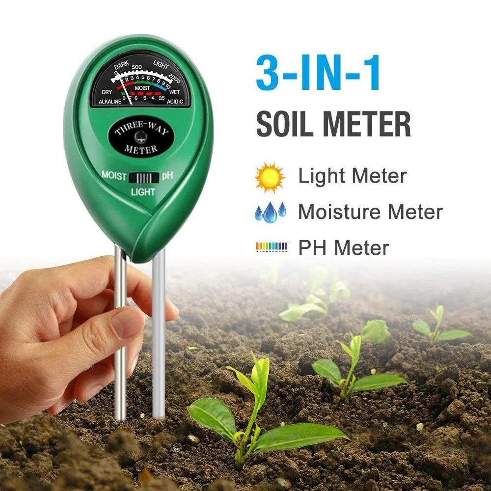 3 в 1 PH Тесты er цветочных растений почвы влаги светильник прибор для измерения