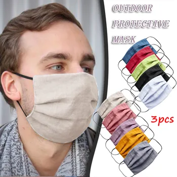 3PC Natural Linen Adult Cloth Face Mask Breathable Mouth Mask Windproof Washable Face Shield Face Shield Reusable mondmaskers
3PC Natural Linen Adult Cloth Face Mask Breathable Mouth Mask Windproof Washable Face Shield Face Shield Reusable mondmaskers