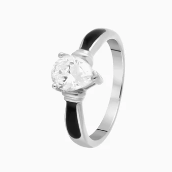 Кольцо из серебра с фианитом и эмалью R00690
Кольцо из серебра с фианитом и эмалью R00690