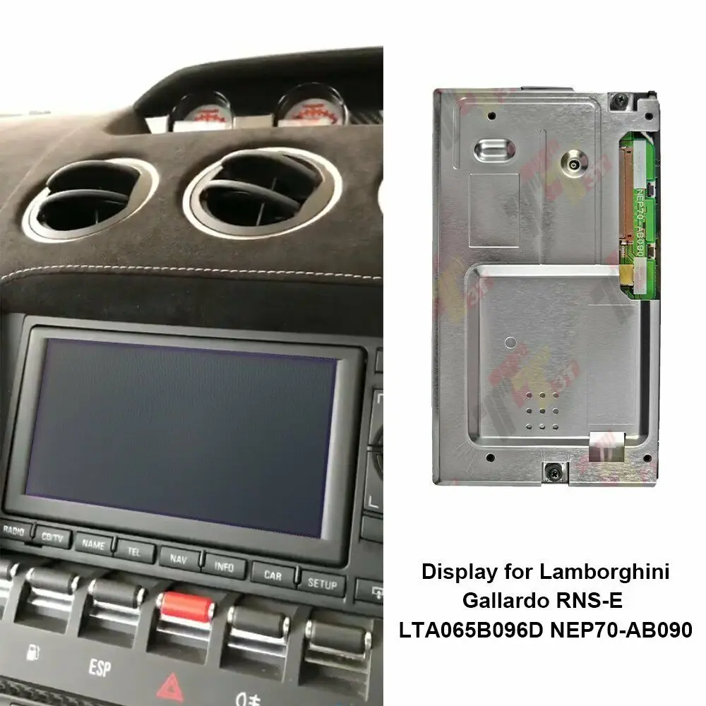 ЖК-дисплей Дисплей для Lamborghini Gallardo навигации RNS-E LTA065B096D NEP70-AB090
ЖК-дисплей Дисплей для Lamborghini Gallardo навигации RNS-E LTA065B096D NEP70-AB090