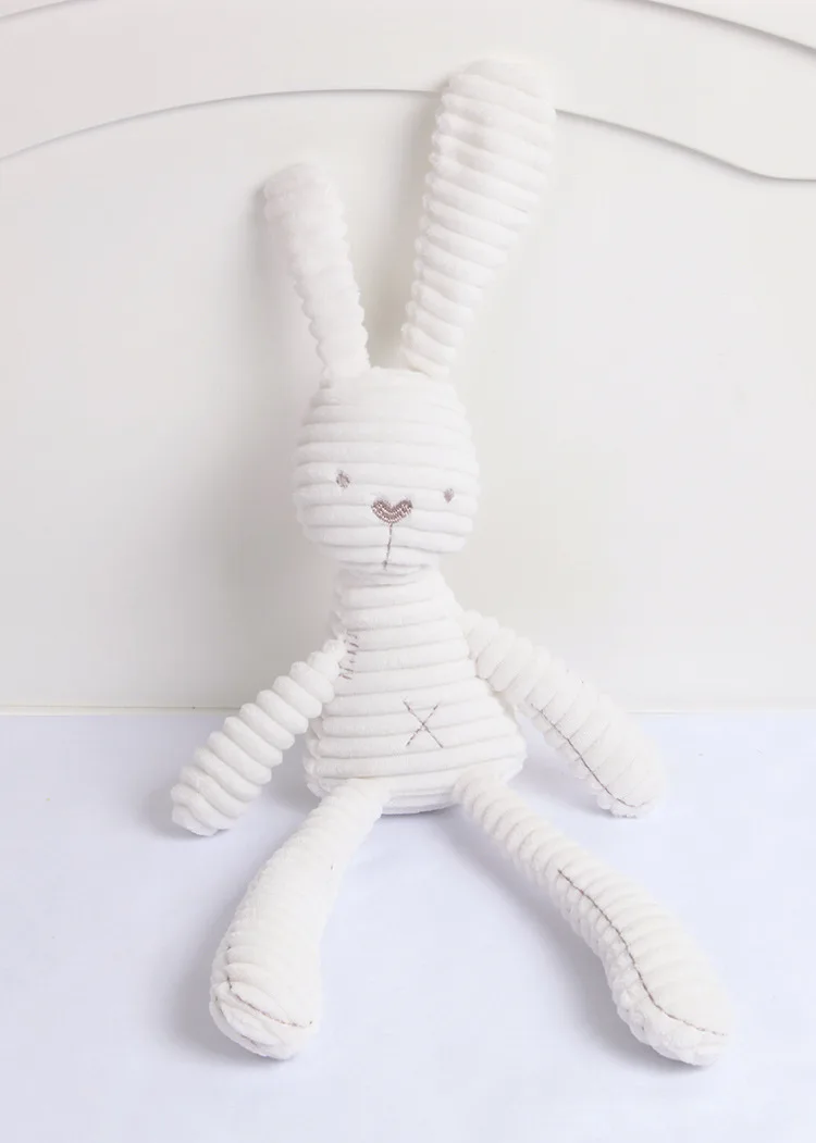 new style corduroy long legs rabbit comforter toys infants to