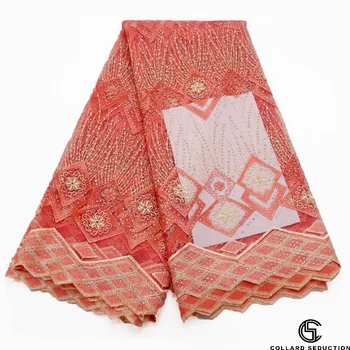 CS-Peach color African Beads Stone Lace Fabric Embroidered Nigerian Laces Fabric High Quality French Tulle Lace Fabric For Women
CS-Peach color African Beads Stone Lace Fabric Embroidered Nigerian Laces Fabric High Quality French Tulle Lace Fabric For Women