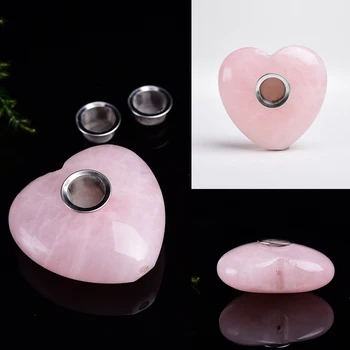 New Natutal Rose Quartz Crystal Pipe Pink Crystal Smoking Heart Shaped Striped Love Healing Gemstones Heart Tobacco Pipes
New Natutal Rose Quartz Crystal Pipe Pink Crystal Smoking Heart Shaped Striped Love Healing Gemstones Heart Tobacco Pipes