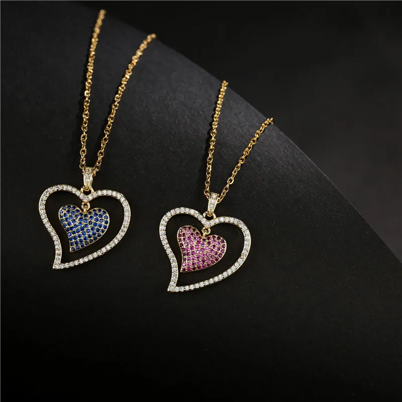 Funmode Blue Red Micro CZ Pave Big Heart Design Pendant Necklace For Women Wedding Bridal Accessories Jewelry Wholesale FN235
Funmode Blue Red Micro CZ Pave Big Heart Design Pendant Necklace For Women Wedding Bridal Accessories Jewelry Wholesale FN235