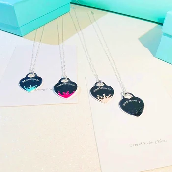 100% 925 Sterling Silver original design necklace fashion brand jewelry lady Necklace party accessories Couples gift 
100% 925 Sterling Silver original design necklace fashion brand jewelry lady Necklace party accessories Couples gift