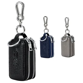 Leather Crocodile Pattern Key Ring Car Key Wallet Large Capacity Storage Bag Key Bag Double Zipper Without Window
Leather Crocodile Pattern Key Ring Car Key Wallet Large Capacity Storage Bag Key Bag Double Zipper Without Window