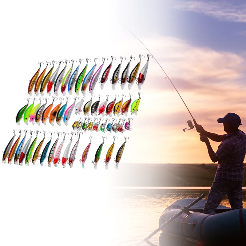 Fishing Baits Case Mixed Bait Bait Fishing Tackle Hook 56pcs/Set Crank Minnow Lures Lures Fishing Minnow Lures Fishing Lure
Fishing Baits Case Mixed Bait Bait Fishing Tackle Hook 56pcs/Set Crank Minnow Lures Lures Fishing Minnow Lures Fishing Lure