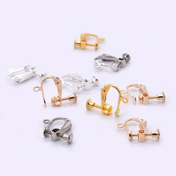 10pcs Variable Screw Earrings Clip Base for No-Pierced Ears Turn Stud Into a Clip On Ear Plug Setting Accessories For DIY Making
10pcs Variable Screw Earrings Clip Base for No-Pierced Ears Turn Stud Into a Clip On Ear Plug Setting Accessories For DIY Making