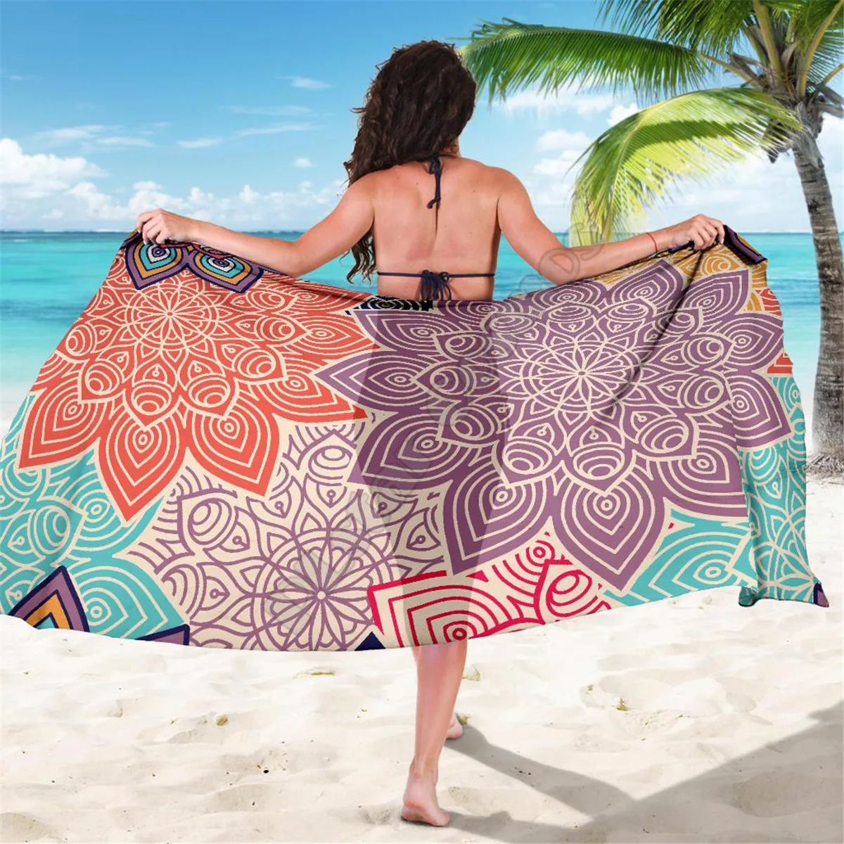Colorful Floral Mandala Sarong 3D printed Towel Summer Seaside resort Casual Bohemian style Beach Towel
Colorful Floral Mandala Sarong 3D printed Towel Summer Seaside resort Casual Bohemian style Beach Towel