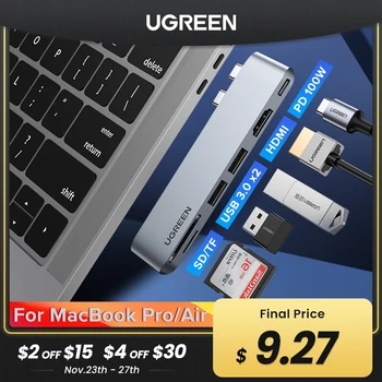 Ugreen USB Type C HUB Dual USB-C to Multi USB 3.0 HDMI for MacBook Pro Air Adapter Thunderbolt 3 Dock USB C 3.1 Port Type-C HUB
Ugreen USB Type C HUB Dual USB-C to Multi USB 3.0 HDMI for MacBook Pro Air Adapter Thunderbolt 3 Dock USB C 3.1 Port Type-C HUB