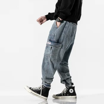 Japanese Vintage Fashion Men Jeans Loose Fit Big Pocket Cargo Pants Elastic Waist Streetwear Designer Hip Hop Jeans Men Joggers
Japanese Vintage Fashion Men Jeans Loose Fit Big Pocket Cargo Pants Elastic Waist Streetwear Designer Hip Hop Jeans Men Joggers