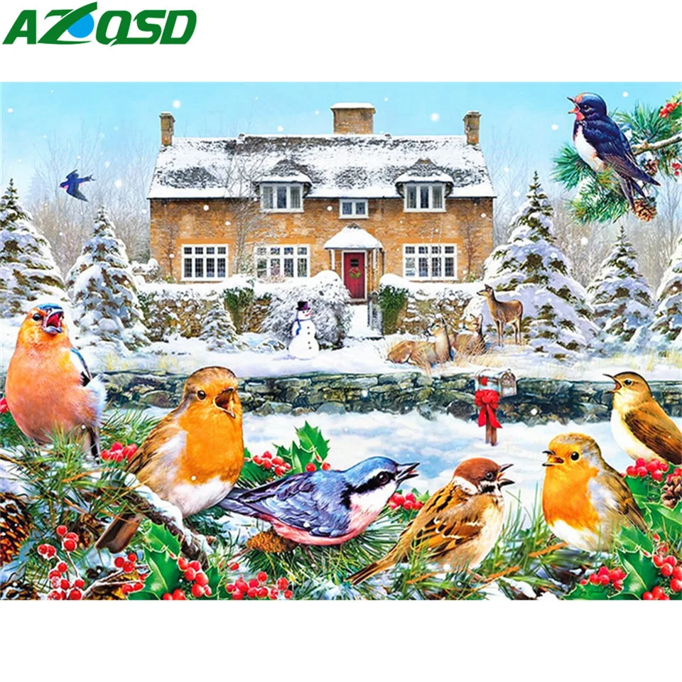AZQSD Diamond Embroidery Landscape Handmade Diamonhd Painting Winter Cross Stitch Needlework Picture Of Rhinestones Gift
AZQSD Diamond Embroidery Landscape Handmade Diamonhd Painting Winter Cross Stitch Needlework Picture Of Rhinestones Gift