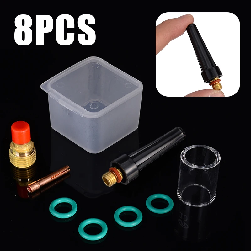 8pcs/set 2.4mm TIG Welding Torch Accessories Kit with Collets Body Glass Cup for WP-9/20/25 3/32" Series
8pcs/set 2.4mm TIG Welding Torch Accessories Kit with Collets Body Glass Cup for WP-9/20/25 3/32" Series