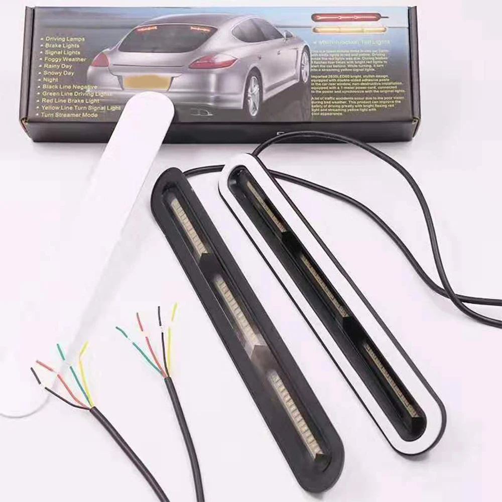 2PCS 60LED Car Truck DRL LED Light Bar Brake Flowing Turn Signal Stop Tail Strip LED Lights
2PCS 60LED Car Truck DRL LED Light Bar Brake Flowing Turn Signal Stop Tail Strip LED Lights
