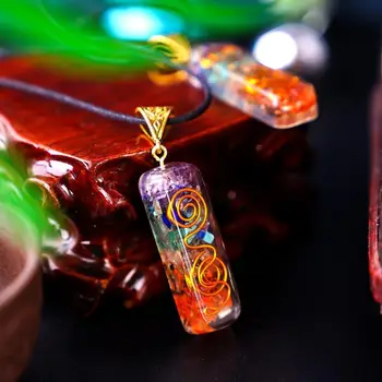 Seven Veins Energy Necklace Orgone 7 Chakra Pendant EMF Protection Copper Coil Reiki Healing Cord Necklace
Seven Veins Energy Necklace Orgone 7 Chakra Pendant EMF Protection Copper Coil Reiki Healing Cord Necklace