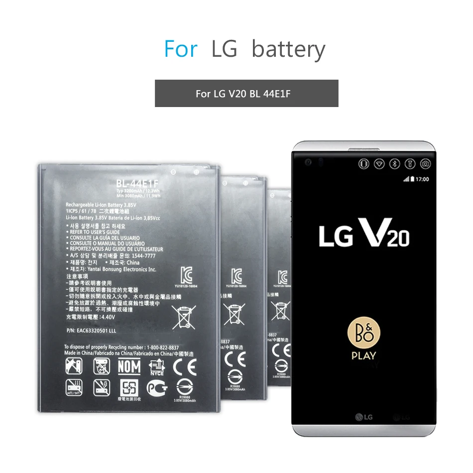 3200mAh Battery bl44e1f For LG V20 H910 H990N US996 F800L Rechargeable Cell phone Batterie BL-44E1F | Мобильные телефоны и