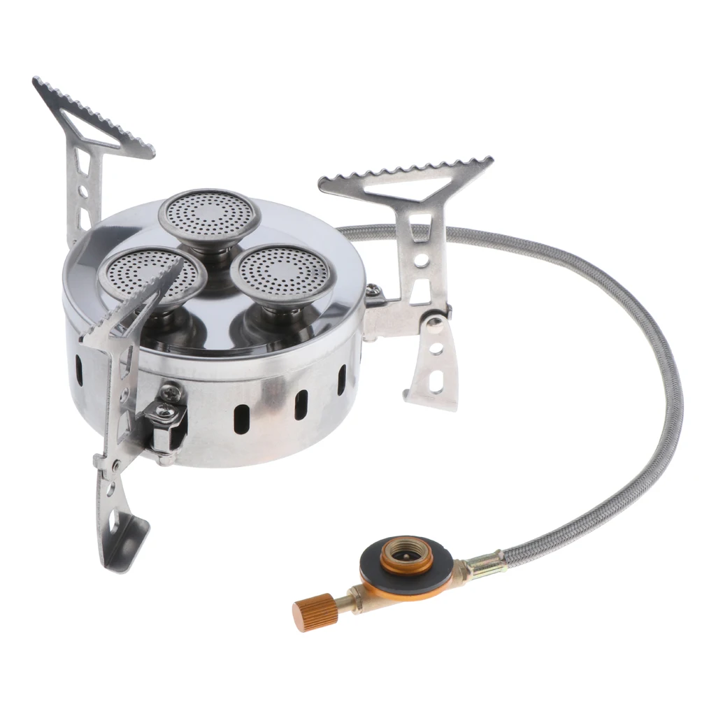 Folding Stove Camping Picnic Gas Jet Outdoor Cook Hiking Stainless Steel Burner Folding Stove Camping Picnic Gas Jet Outdoor Cook Hiking Stainless Steel Burner