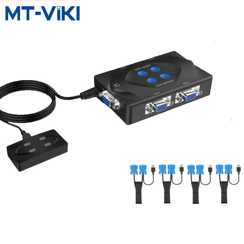 MT-VIKI 4 Port KVM Switch 4 In 1 Out Multi Computer Switch USB VGA Sharer Printer Keyboard Mouse Switch MT-401KM
MT-VIKI 4 Port KVM Switch 4 In 1 Out Multi Computer Switch USB VGA Sharer Printer Keyboard Mouse Switch MT-401KM