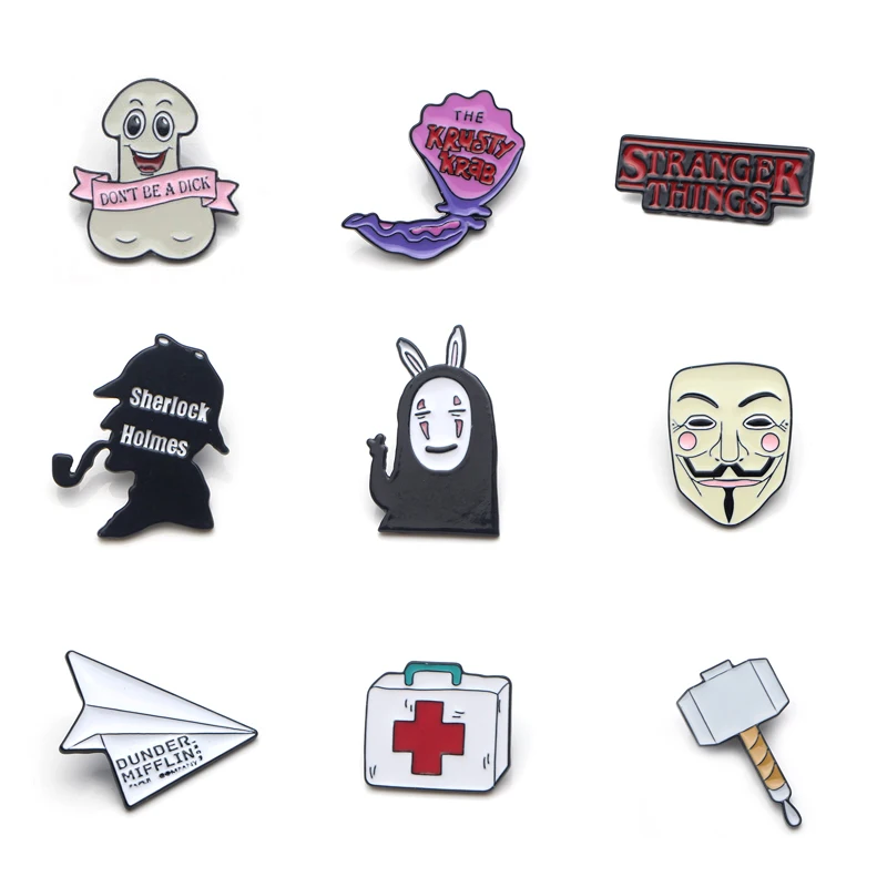 V112 V for Vendetta and Stranger Things TV Metal Enamel Pins and Brooches Fashion Lapel Pin Backpack Bags Badge Collection Gifts
V112 V for Vendetta and Stranger Things TV Metal Enamel Pins and Brooches Fashion Lapel Pin Backpack Bags Badge Collection Gifts