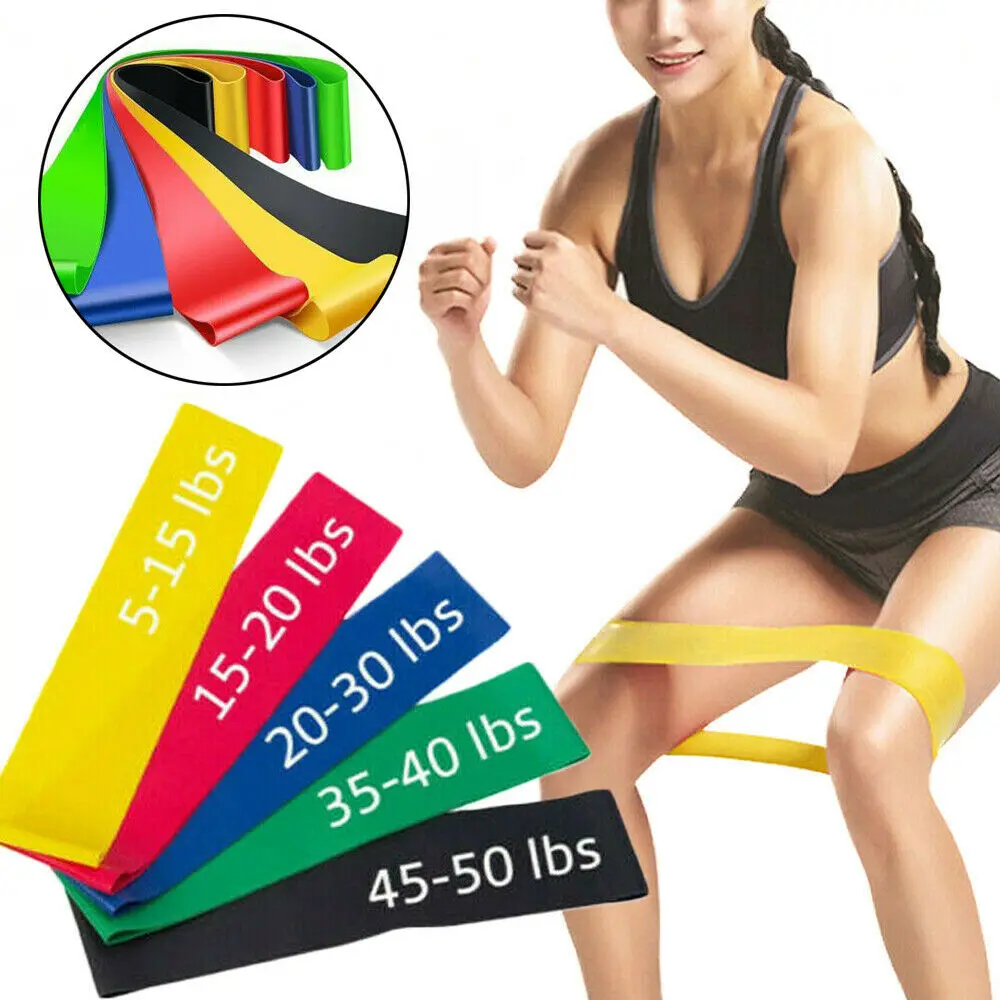 5 Colors Yoga Resistance Rubber Bands Indoor Outdoor Exercise Fitness Equipment Pilates Sport Training Gym Workout Elastic Bands
5 Colors Yoga Resistance Rubber Bands Indoor Outdoor Exercise Fitness Equipment Pilates Sport Training Gym Workout Elastic Bands