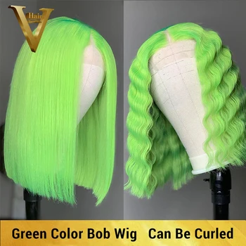 Green Colored Human Hair Wigs Straight Bob Transparent Lace Wigs 13x6 Lace Front Human Hair Wigs For Women Brazilian Remy 150 
Green Colored Human Hair Wigs Straight Bob Transparent Lace Wigs 13x6 Lace Front Human Hair Wigs For Women Brazilian Remy 150