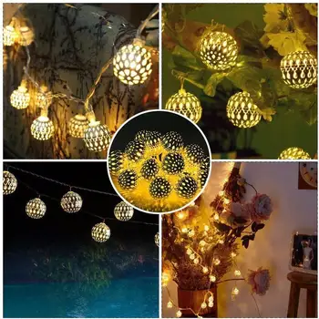 5/7m 20/50leds Solar Fairy Lights Hollow Morocco Wrought Led Light Iron Decoration Room String Romantic Ball Christmas Lant J5N7
5/7m 20/50leds Solar Fairy Lights Hollow Morocco Wrought Led Light Iron Decoration Room String Romantic Ball Christmas Lant J5N7