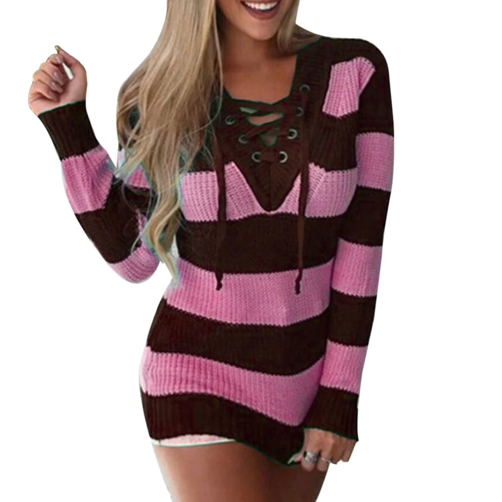 NIBESSER Sexy Patchwork V-neck Autumn Bandage Sweater Women Long Sleeve Warm Knitted Striped Sweaters Pullover Female Top Jumper 
NIBESSER Sexy Patchwork V-neck Autumn Bandage Sweater Women Long Sleeve Warm Knitted Striped Sweaters Pullover Female Top Jumper