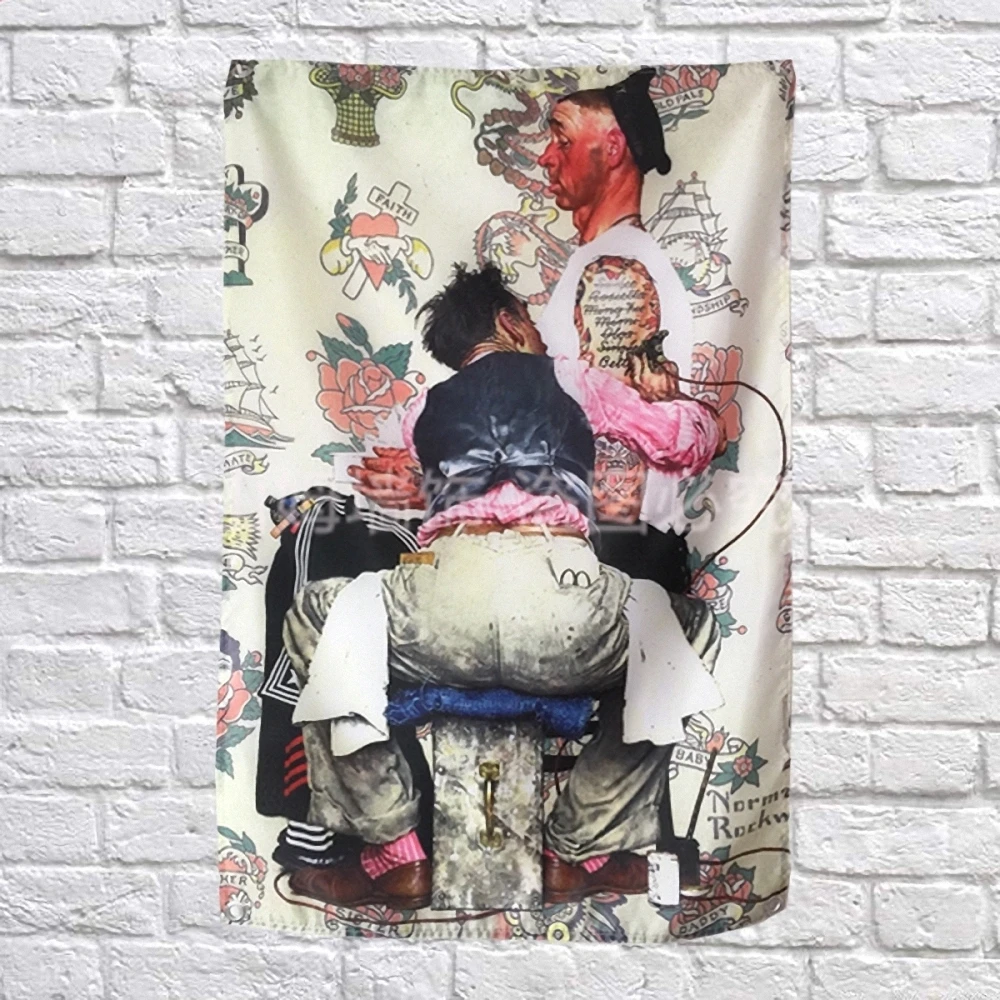 European old school Tattoos Poster Banners Bar Club Tattoo Studio Decor Hanging Painting Waterproof Cloth Polyester Fabric Flags
European old school Tattoos Poster Banners Bar Club Tattoo Studio Decor Hanging Painting Waterproof Cloth Polyester Fabric Flags