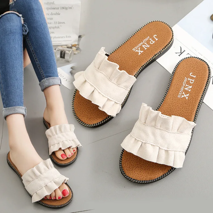 2017 Summer New Style Students Outer Wear Slippers Women's Fashion Korean-style Flat Straight Line Beach Flat Heel Grinding
2017 Summer New Style Students Outer Wear Slippers Women's Fashion Korean-style Flat Straight Line Beach Flat Heel Grinding