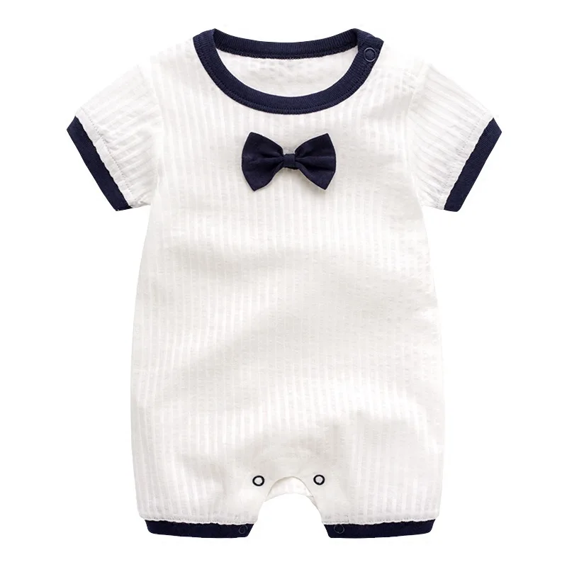 Infant Baby Boy Clothes Summer Short Sleeve White Plain Rompers Comfortable Cotton Newborn Clothing Toddler Boys' Bow-tie Suits
Infant Baby Boy Clothes Summer Short Sleeve White Plain Rompers Comfortable Cotton Newborn Clothing Toddler Boys' Bow-tie Suits
