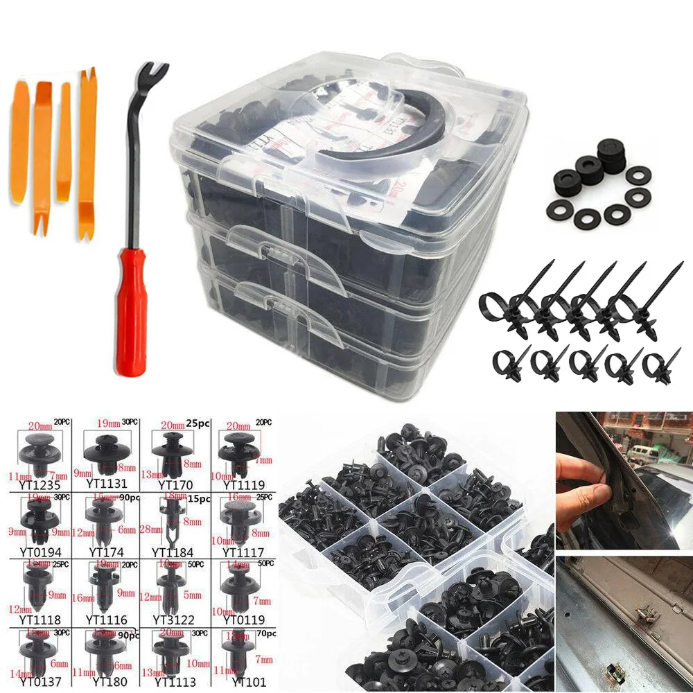 Universal 620*Auto Body Retainer Fastener Clip +5*Tool+10*Cable Ties+20*Sound-proof Cotton 16 Different Fasteners
Universal 620*Auto Body Retainer Fastener Clip +5*Tool+10*Cable Ties+20*Sound-proof Cotton 16 Different Fasteners