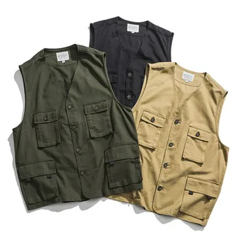 2020 High Quality Tooling Vest Army Green Sleeveless Vest Japanese Classic Casual Loose Sleeveless Jacket
2020 High Quality Tooling Vest Army Green Sleeveless Vest Japanese Classic Casual Loose Sleeveless Jacket