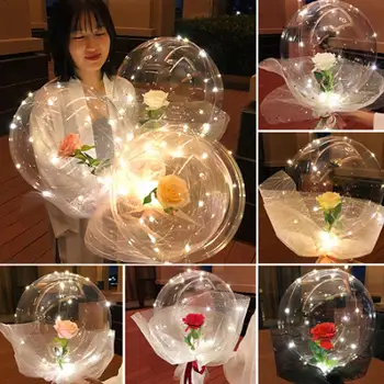 35CM Luminous LED Balloon Transparent Round Foam Rose Bouquet Bobo Ball Birthday Party Wedding Decor LED Balloons Christmas Gift
35CM Luminous LED Balloon Transparent Round Foam Rose Bouquet Bobo Ball Birthday Party Wedding Decor LED Balloons Christmas Gift