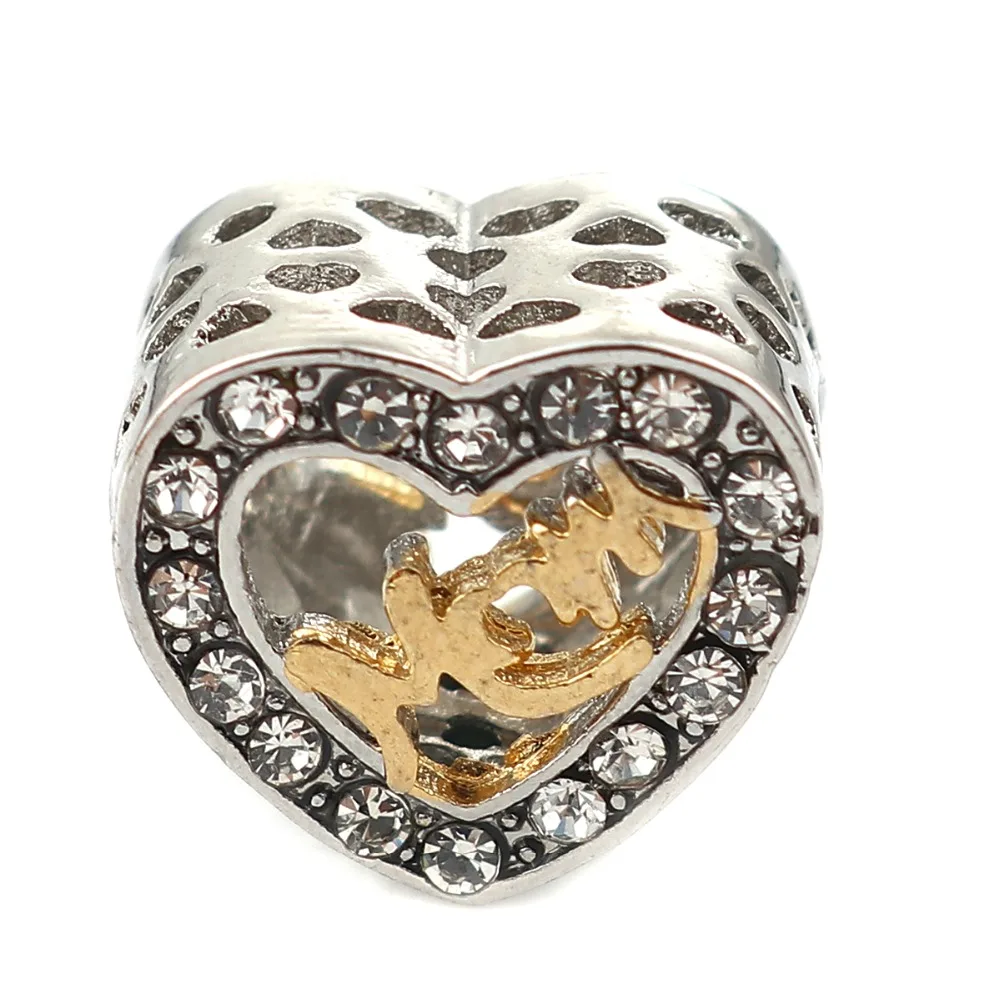 Doreen Box Zinc Alloy European Style Large Hole Charm Beads Hollow Heart Clear Rhinestone 12mm( 4/8") x 11mm( 3/8") 3 PCs
Doreen Box Zinc Alloy European Style Large Hole Charm Beads Hollow Heart Clear Rhinestone 12mm( 4/8") x 11mm( 3/8") 3 PCs