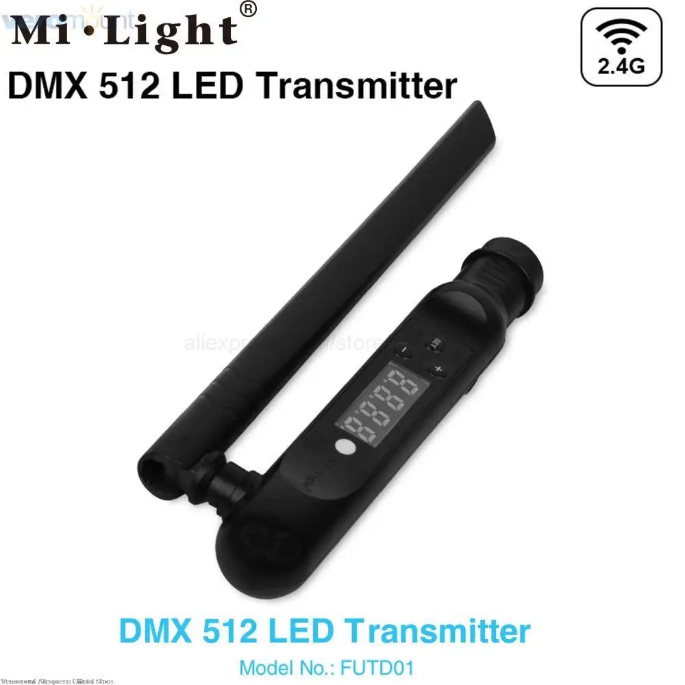

MiBoxer DMX512 9W E27 RGB+CCT LED Light Bulb,FUTD01 DMX 512 LED Transmitter,2.4G wireless Remote,DMX512 LED Strip Controller